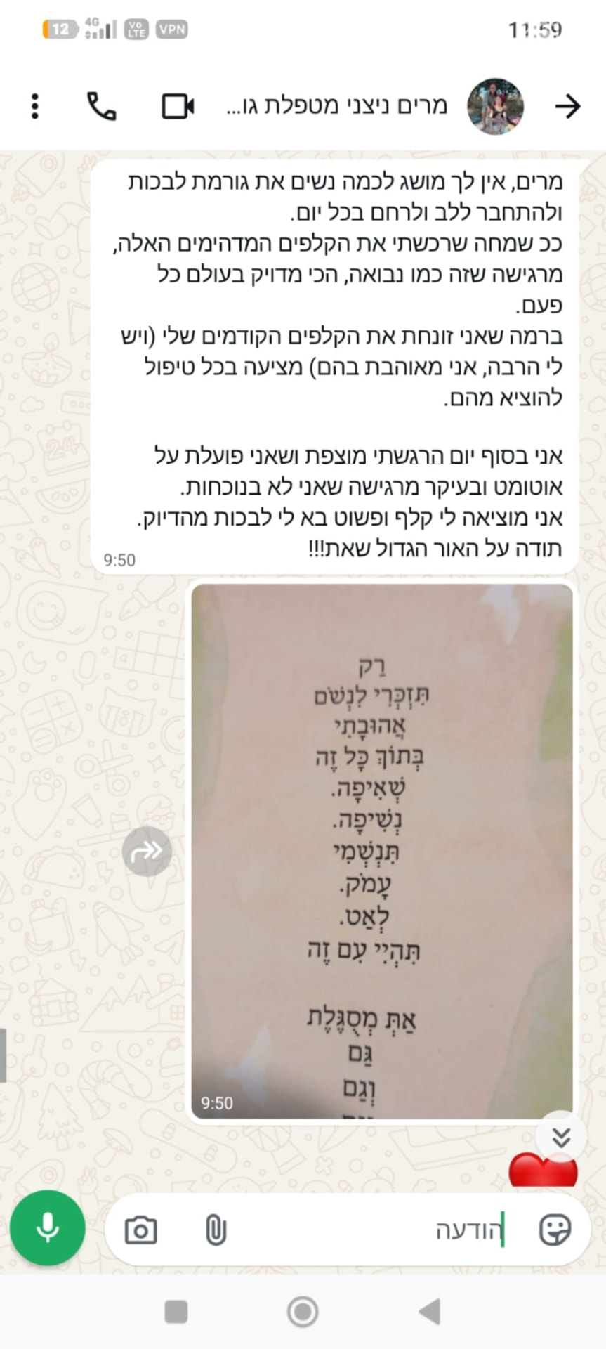 המלצה מלקוחה